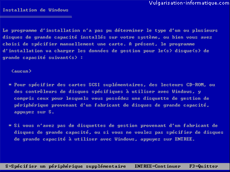 Aucun disque dur dtect - Installation de Windows XP